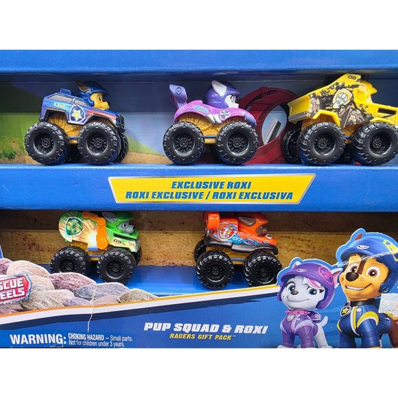 Paw Patrol Pup Squad Racers Gift Pack Roxi Exclusive Rescue Wheels Toys Set - Picture 3 of 7